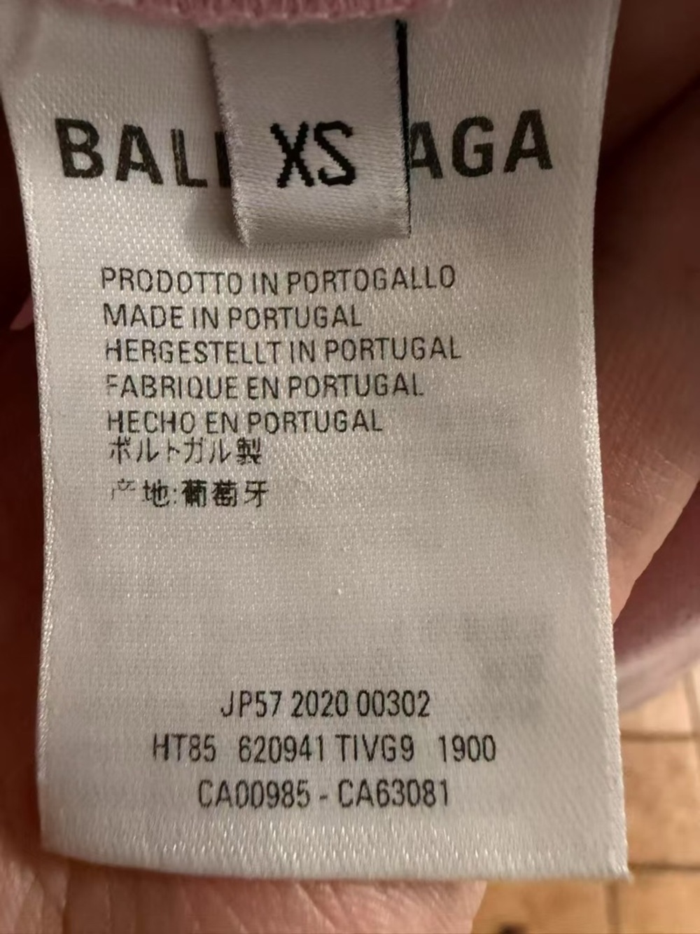 🚩steal Balenciaga Pink 'CREW' Logo Short Sleeve Tee - Picture 5 of 5